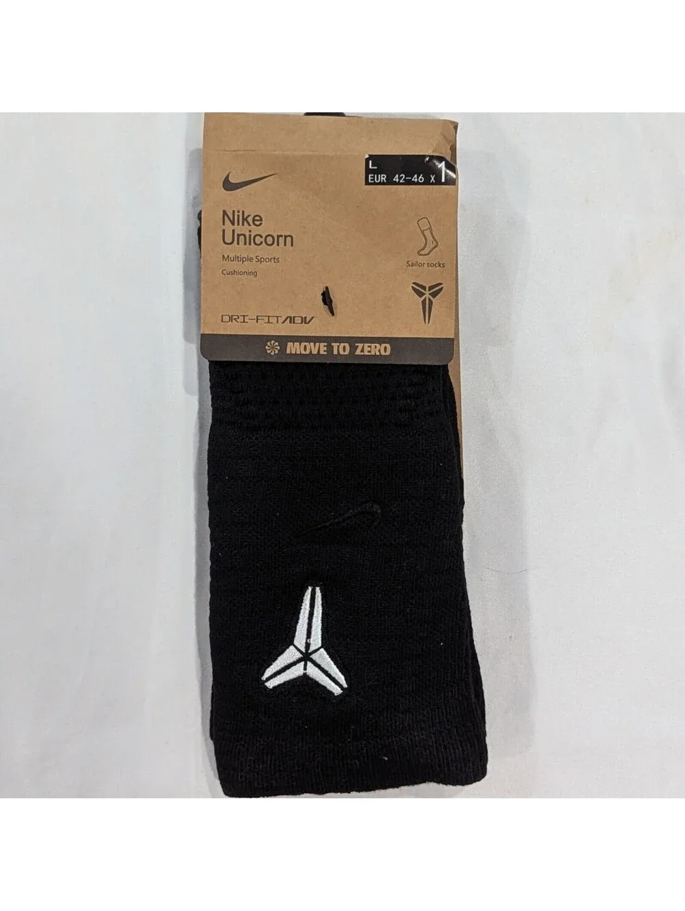 Nike Unicorn Dri-FIT ADV NBA Cushioned Crew Socks – Black – Size L
